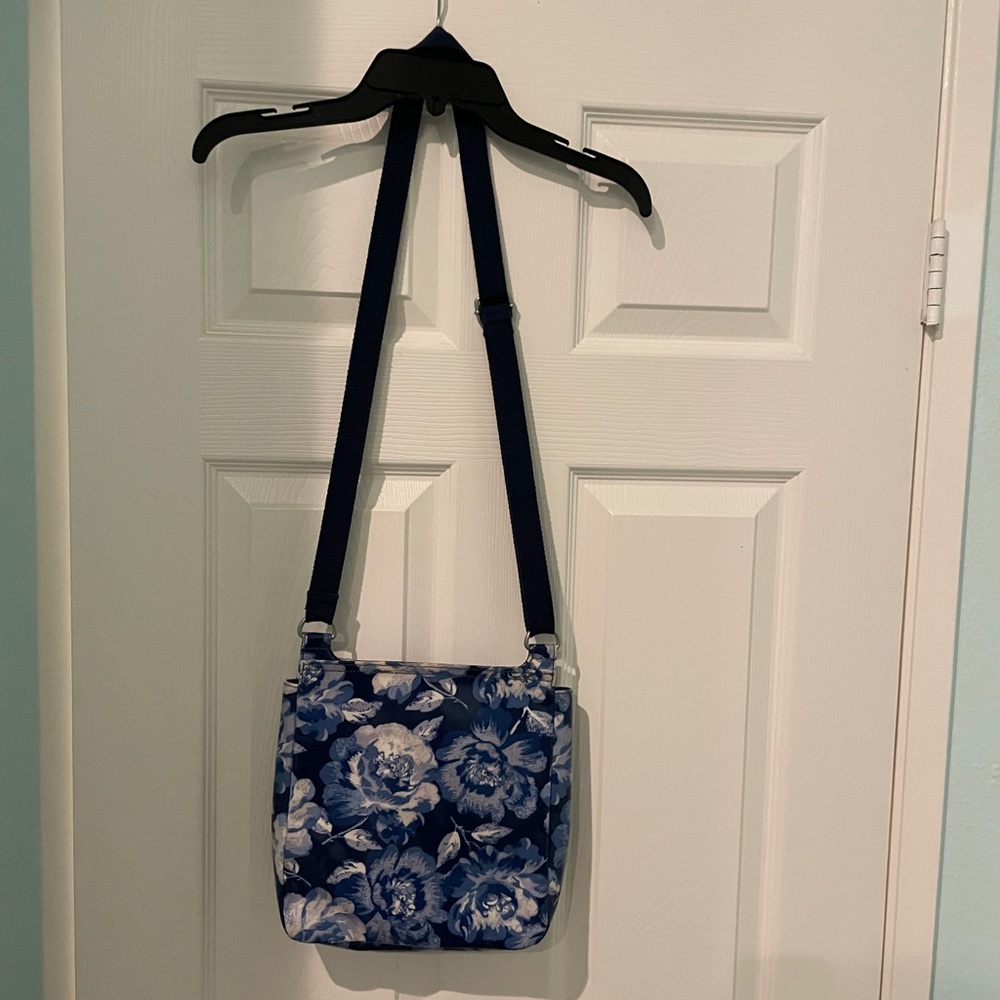 Cath Kidston Blue and White Crossbody Bag